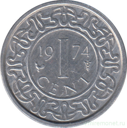 Монета. Суринам. 1 цент 1974 год.