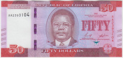 Банкнота. Либерия. 50 долларов 2022 год. Тип W40.