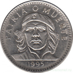 Монета. Куба. 3 песо 1995 год.