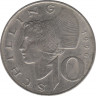 Монета. Австрия. 10 шиллингов 1990 год. ав.