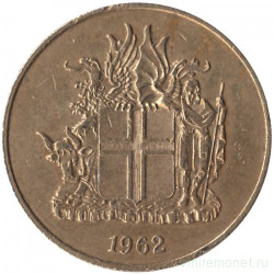 Монета. Исландия. 2 кроны 1962 год. 