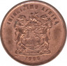 Монета. Южно-Африканская республика. 1 цент 1996 год. ав.