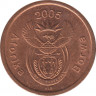 Монета. Южно-Африканская республика (ЮАР). 5 центов 2005 год. ав.