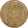 Монета. Южно-Африканская республика (ЮАР). 50 центов 1991 год. ав.