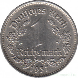 Монета. Германия. Третий Рейх. 1 рейхсмарка 1937 год. Монетный двор - Берлин (А).