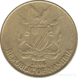Монета. Намибия. 1 доллар 2006 год.
