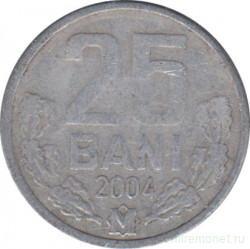 Монета. Молдова. 25 баней 2004 год.