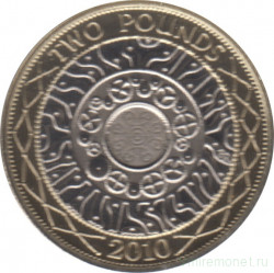 Монета. Великобритания. 2 фунта 2010 год.