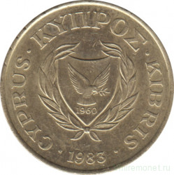 Монета. Кипр. 5 центов 1983 год.