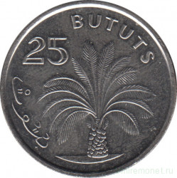 Монета. Гамбия. 25 бутутов 1998 год.