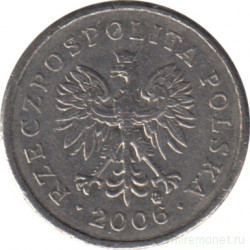 Монета. Польша. 10 грошей 2006 год.