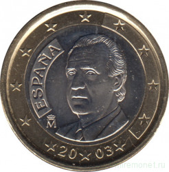 Монета. Испания. 1 евро 2003 год.
