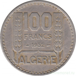 Монета. Алжир. 100 франков 1952 год.