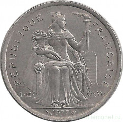 Монета. Новая Каледония. 2 франка 1977 год.