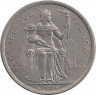 Монета. Новая Каледония. 2 франка 1977 год. ав.
