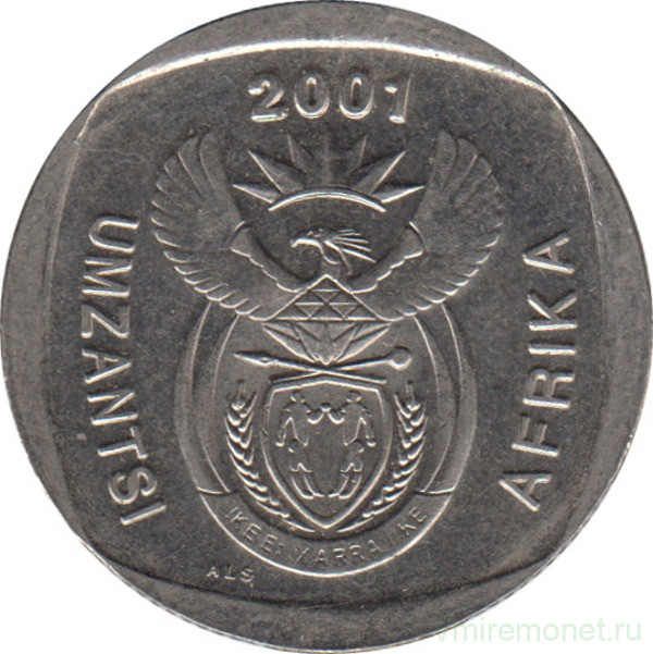 Монета. Южно-Африканская республика (ЮАР). 2 ранда 2001 год.