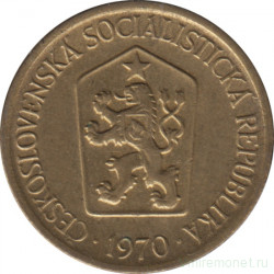 Монета. Чехословакия. 1 крона 1970 год.