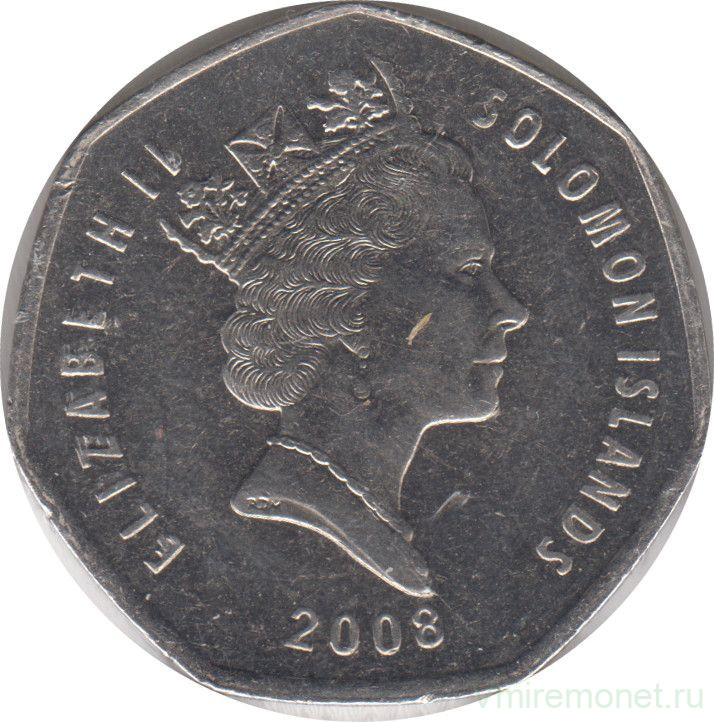Монета. Соломоновы острова. 1 доллар 2008 год.