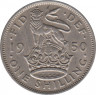  Монета. Великобритания. 1 шиллинг (12 пенсов) 1950 год. Английский. ав.