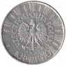 Монета. Польша. 10 злотых 1939 год. Юзеф Пилсудский.