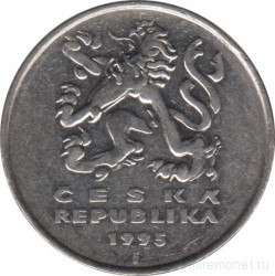 Монета. Чехия. 5 крон 1995 год.