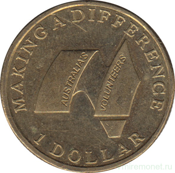 Монета. Австралия. 1 доллар 2003 год. Австралийские волонтёры.