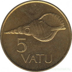 Монета. Вануату. 5 вату 1999 год.