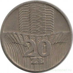Монета. Польша. 20 злотых 1974 год.