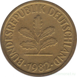 Монета. ФРГ. 5 пфеннигов 1982 год. Монетный двор - Карлсруэ (G).