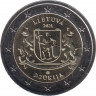Монета. Литва. 2 евро 2021 год. Литовские этнографические регионы - Дзукия. ав.