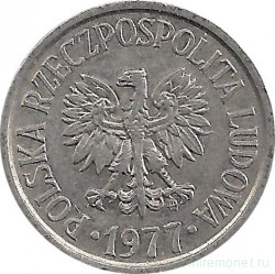 Монета. Польша. 20 грошей 1977 год.