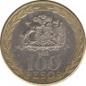 Монета. Чили. 100 песо 2003 год. ав.