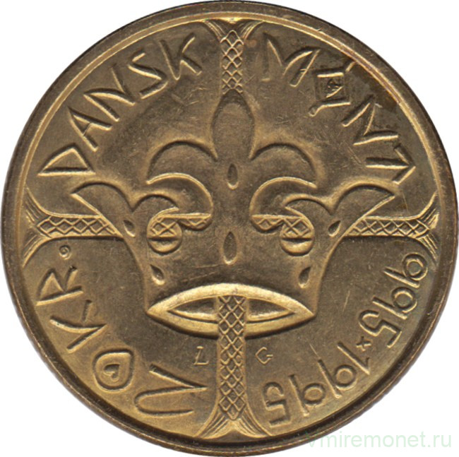Монета. Дания. 20 крон 1995 год. 1000 лет чеканке датских монет.
