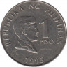 Монета. Филиппины. 1 песо 1995 год. ав.