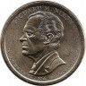 Аверс.Монета. США. 1 доллар 2016 год. Президент США № 37 Ричард М. Никсон. Монетный двор P.