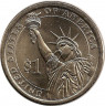 Реверс.Монета. США. 1 доллар 2016 год. Президент США № 37 Ричард М. Никсон. Монетный двор P.