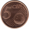 Монета. Финляндия. 5 центов 2004 год.