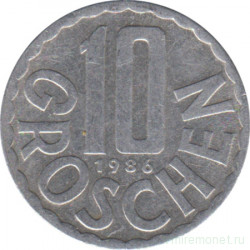 Монета. Австрия. 10 грошей 1986 год.