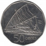 Монета. Фиджи. 50 центов 1998 год. 