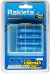 Элемент питания Rakieta AAA HR03 1000 mAh. В упаковке 4 штуки. Производство Китай.