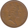 Монета. Остров Мэн. 2 пенса 1988 год. АD.