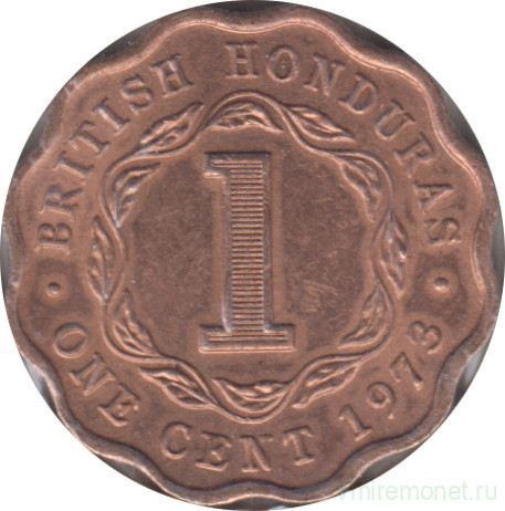 Монета. Британский Гондурас. 1 цент 1973 год.