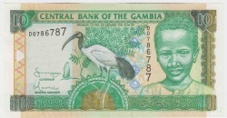Банкнота. Гамбия. 10 даласи 2005 год.