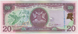 Банкнота. Тринидад и Тобаго. 20 долларов 2006 год.