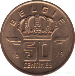 Монета. Бельгия. 50 сантимов 1979 год. BELGIE.