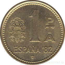 Монета. Испания. 1 песета 1980 (1980) год. Мундиаль 1982. Испания.