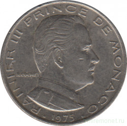 Монета. Монако. 1/2 франка 1975 год.