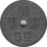 Монета. Бельгия. 5 сантимов 1941 год. BELGIQUE-BELGIE. рев.