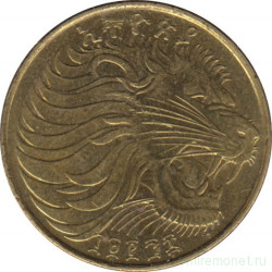 Монета. Эфиопия. 5 сантимов 2006 год.