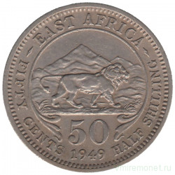 Монета. Британская Восточная Африка. 50 центов 1949 год.
